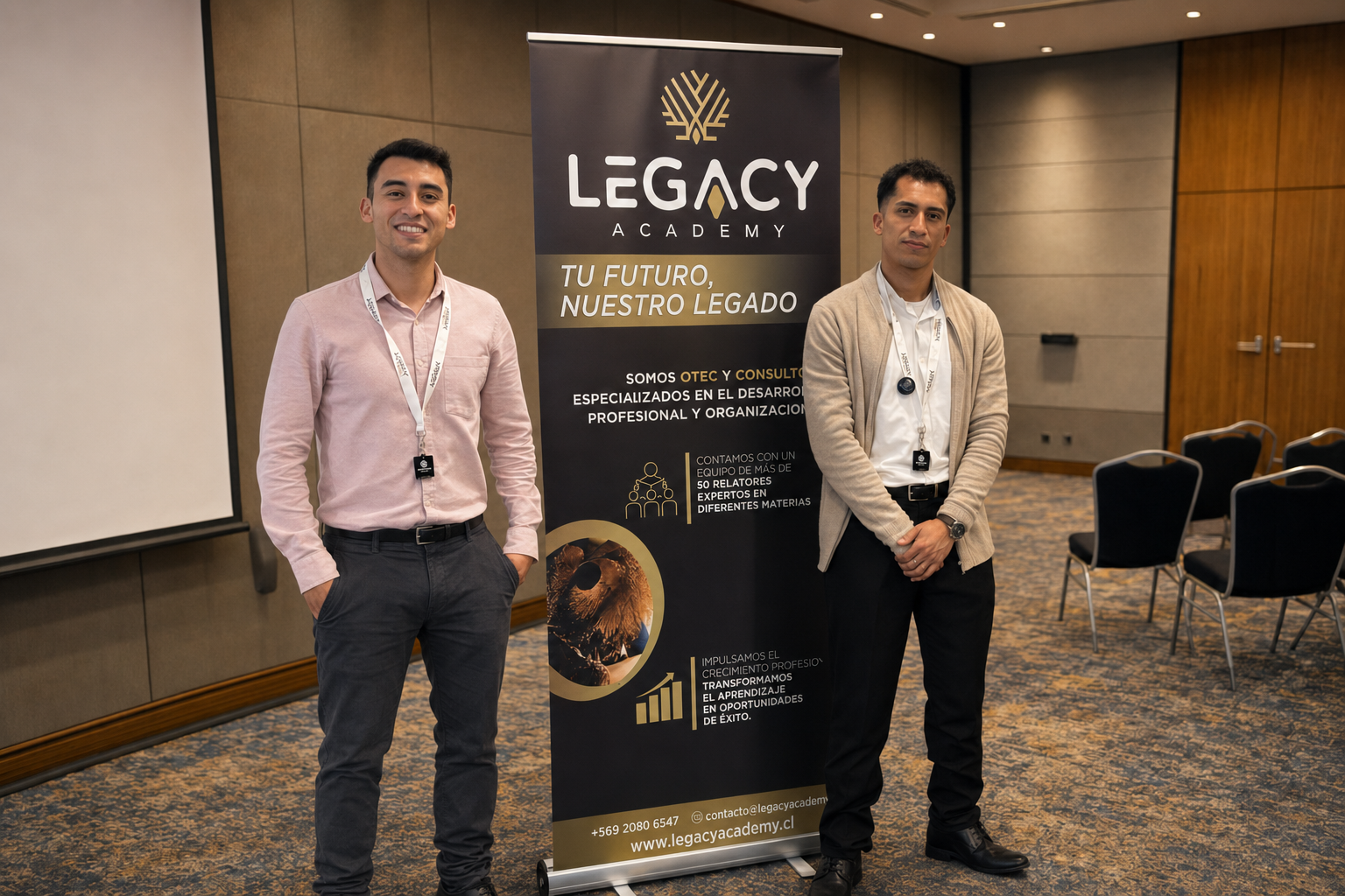 Claudio Alarcón y Mauro Saavedra, fundadores de Legacy Academy