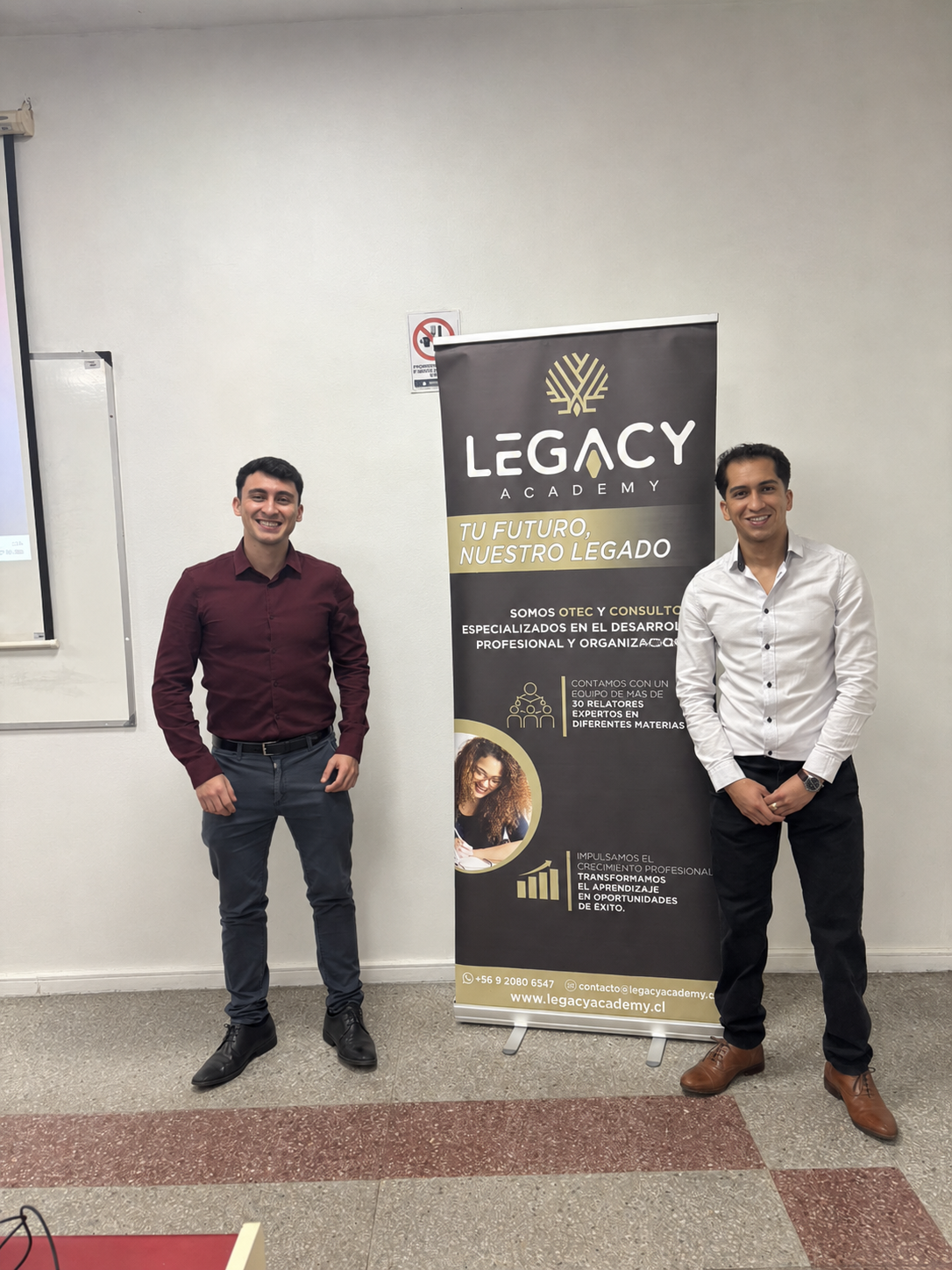 Claudio Alarcón y Mauro Saavedra, dirección de Legacy Academy